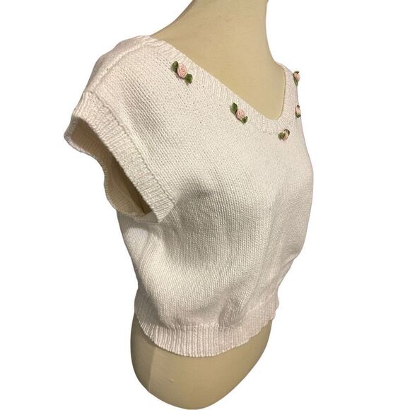 Baa Baa Black Sheep Handmade in Australia White V-Neck Short Sleeve 100% Austral - Picture 4 of 12